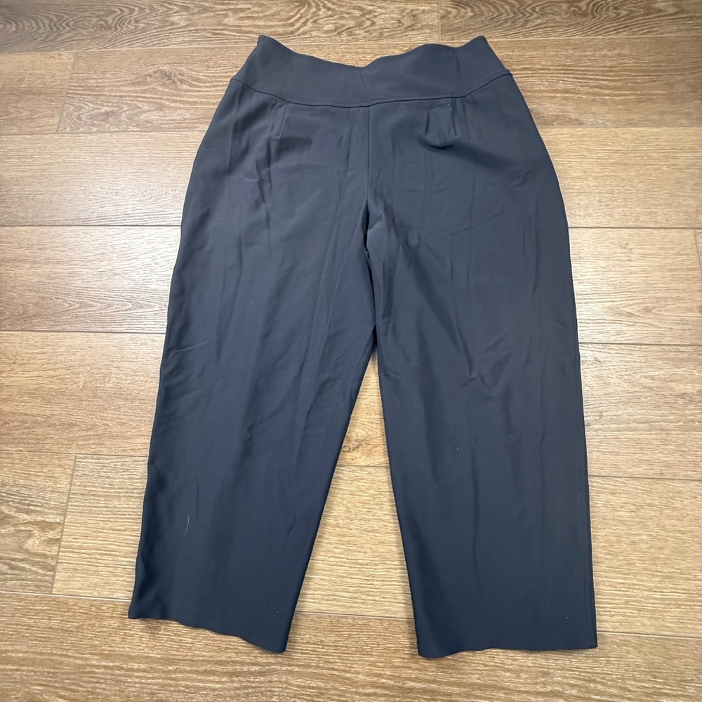 Athleta Stellar Wide Leg Women's Crop Pants, Black, Size 14, Lifestyle, Athletic - Picture 13 of 13